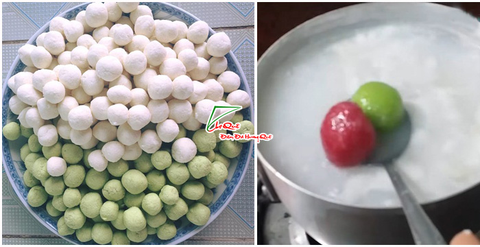 Nấu chè khoai mì 3 màu